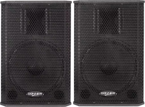 Caixa Ativa + Passiva Donner Saga 10a + Saga 10p 400wrms Cor Preto