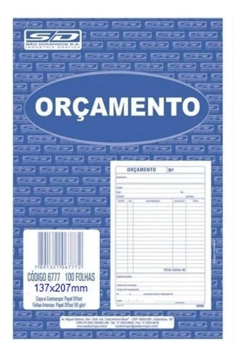 Pedido Orcamento 100 Folhas Sao Domingos