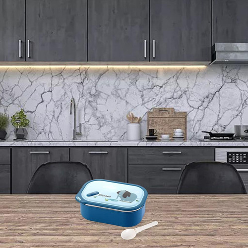 Caja Bento Aislada Con Divisiones Fiambrera De Material