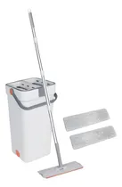 Comprar Mopa Plana Trapeador Lampazo Con Balde Escurridor 2 Paños