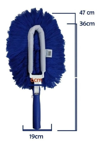 Espanador Angular Eletrostático Com Cabo Extensível 1,40m