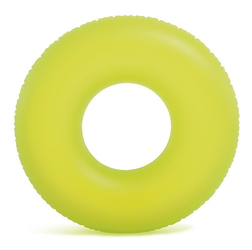 Flotador Dona Salvavidas Llanta Neon Inflable Alberca 91 Cm Color Amarillo