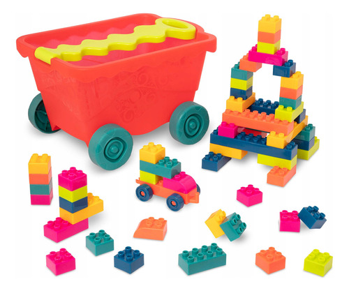 Carro Didactico De Arrastre Little Builder's Wagon Battat