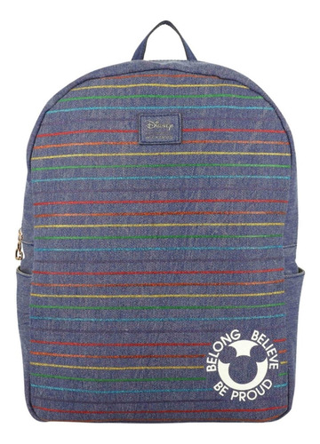 Mochila W Capsule Disney Mickey Hbpeperomiacw Para Mujer Color Azul Diseño de la tela Lisa
