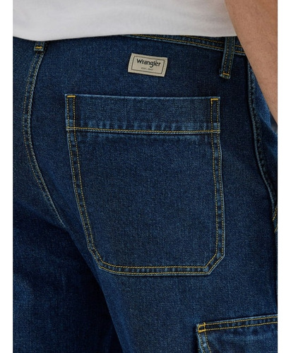 Pantalon Cargo Wrangler Hombre Denim