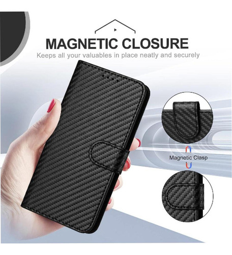 Funda Abatible For Motorola Edge 50 Fusion Carbon Fiber