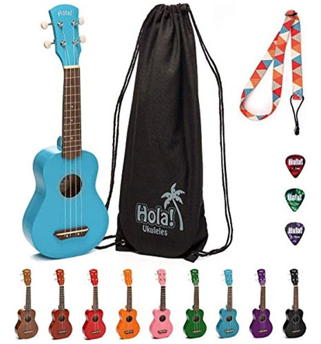 Hola Hm21 Ukulele Soprano Color Series Azul Claro