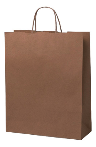 60 Bolsas Papel Kraft 120 Gr 29x24x8 Cm Biodegradable Ecolog