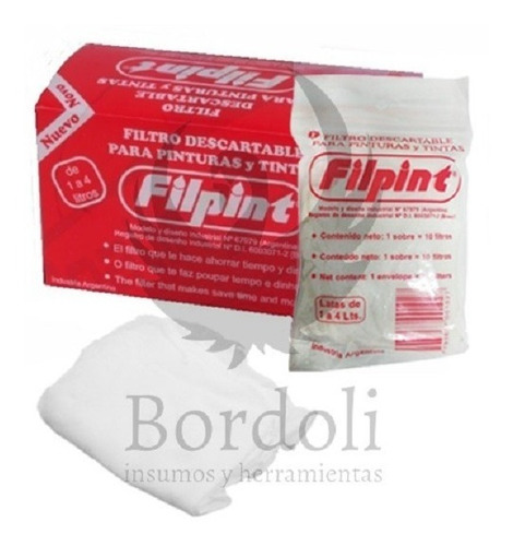 Filpint Filtro Descartable Para Pintura - Caja X 100u