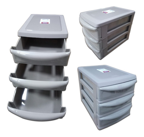 Imagen 1 de 4 de Cajonera Organizador Escritorio Gavetero 3 Cajones Pettish