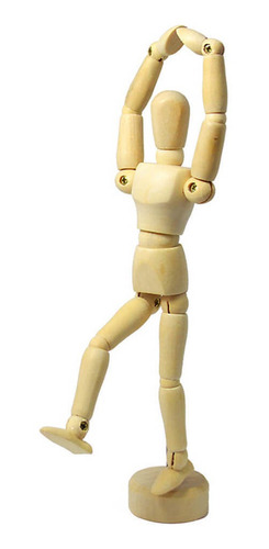 Boneco Flexível De Madeira 20cm