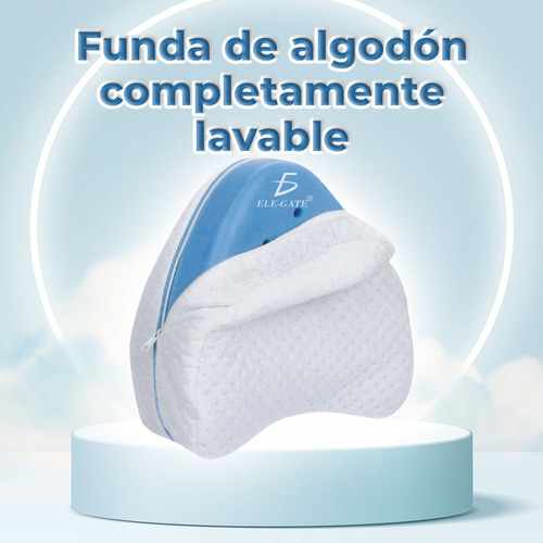Almohada Ortopedica Descanso Piernas Rodillas Espuma Memoria Color Blanco Ele-Gate