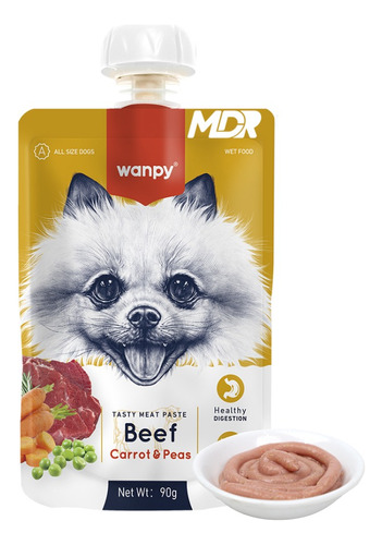 Wanpy Dog Tasty Meat Paste 90gr Pack 4 Und | Mdr