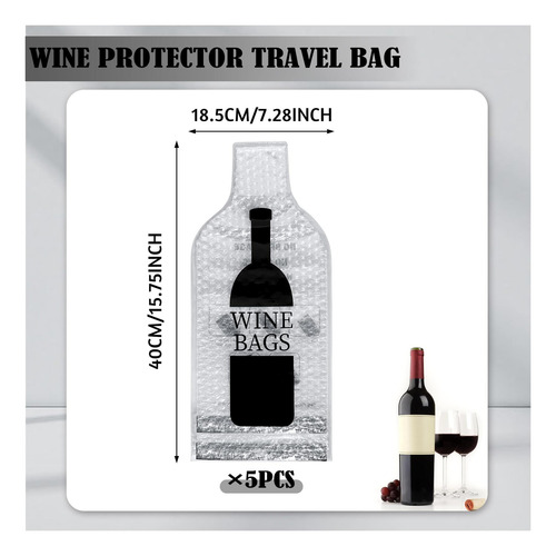 Bolsas Protectores De Viaje De Viaje De 5 Pcs 5 Pc Botella