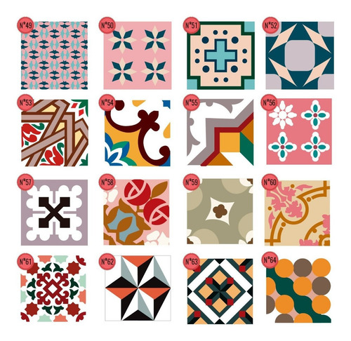 Vinilo Azulejo Mosaico Adhesivo 20x20 Cocina X 40u Laminado