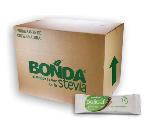 1000 Sobres Bonda Delicaf Stevia Para Café (2 Cajas De 500)