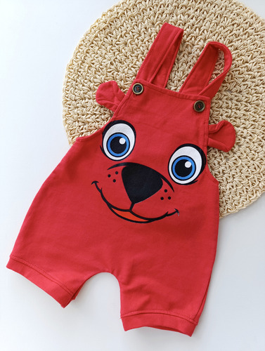 Jardinero Para Bebe Nene Nena Rojo P.rojo 12-18 M