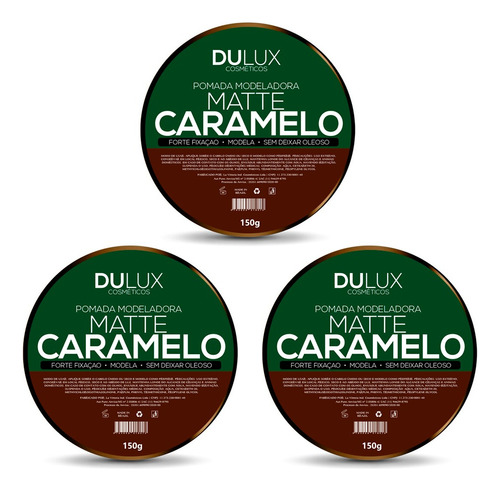 3 Pomada Dulux Efeito Matte Caramelo 150g