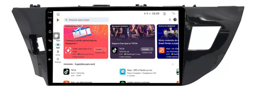 Kit Multimidia Corolla 14/17 10p Android 14 Carplay 2gb 32gb