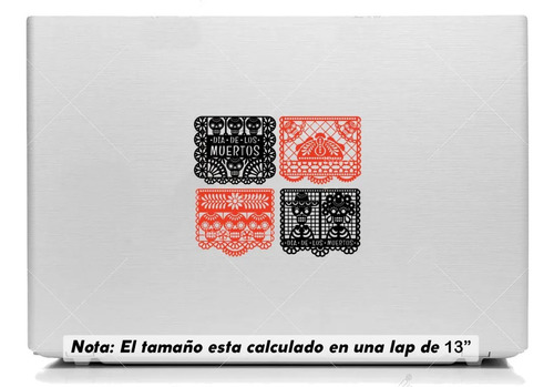 Vinil Sticker Laptop 13puLG Papel Picado Dia Muertos Modld28