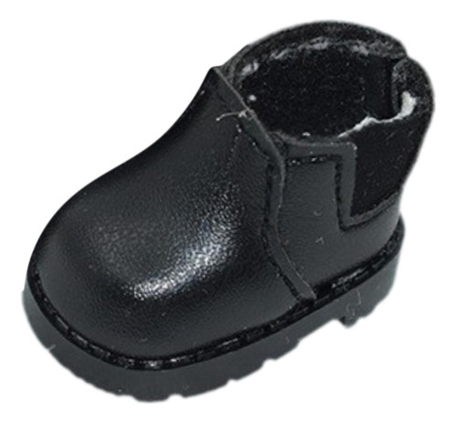 1 Pair Doll Shoes For 17cm Doll Scene Photo Prop Black