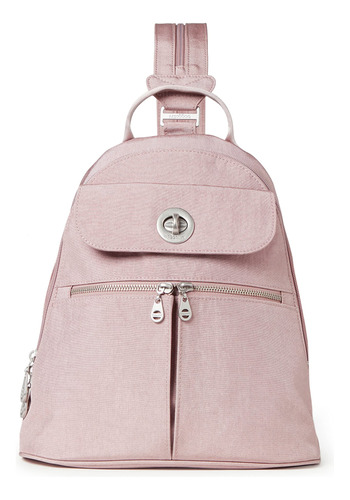 Baggallini Mochila Convertible De Napoles, Blush Shimmer, Ta