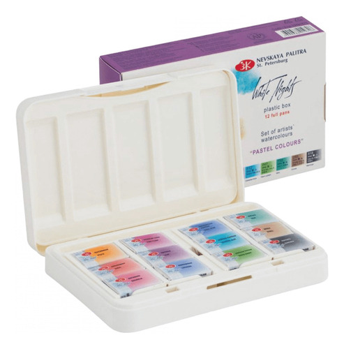 Acuarelas White Nights Pastel Estuche X12 Colores Full Pan