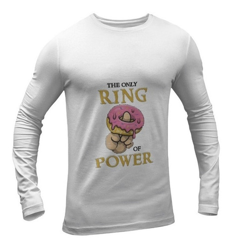 Polera Manga Larga Anillos De Poder Lord Rings Simpsons Meme