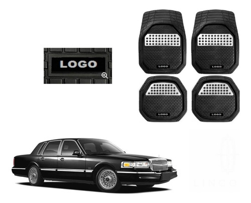 Tapetes 4pz Charola 3d Logo Lincoln Town Car 1990 A 1997