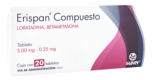 Loratadina, Betametasona Erispan Compuesto C/20 Tabletas