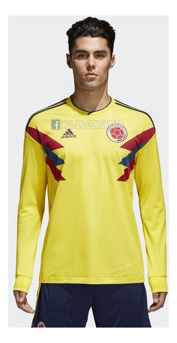 Camiseta Manga Larga Hombre Colombia Climalite Sin Caja