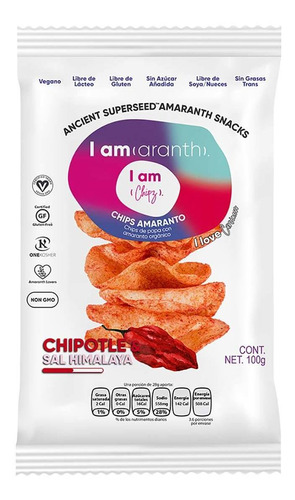 Papas I Amaranth Sabor Chile Chipotle Y Sal Himalaya Bolsa 100g