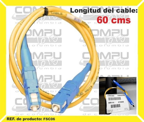 Cable Modem Fibra Optica Sc-sc 60 Cm Ref Fsc06 Computoys Sas