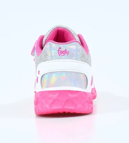 Zapatillas Footy Cebra Rosa Nena Led Glitter