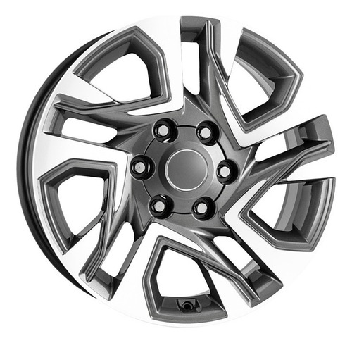 Rodas Toyota Hilux Sw4 Diamond 2022 Aro 18x7,5 (jogo)+bicos Cor Grafite Com Diamantado