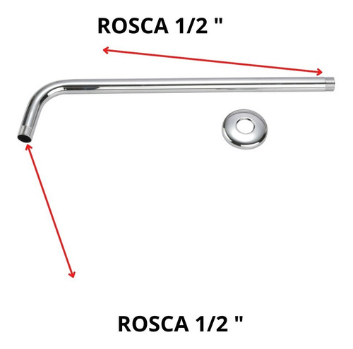 Imagen 6 de 10 de Ducha Redonda 15cm Acero Inoxidable + Brazo Acero Inox X40c