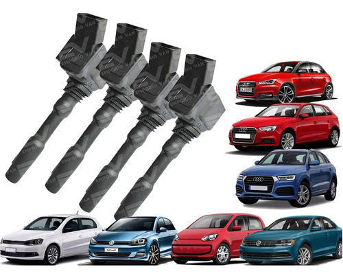 4 Bobina Ignicao Jetta Tsi Up Golf Audi A1 A3 Q3 1.4 Tfsi