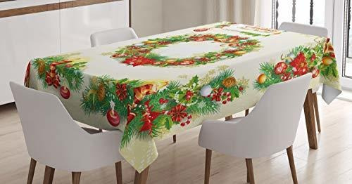 Ambesonne Christmas Tablecloth, Antiguos Estandartes Nm4gk
