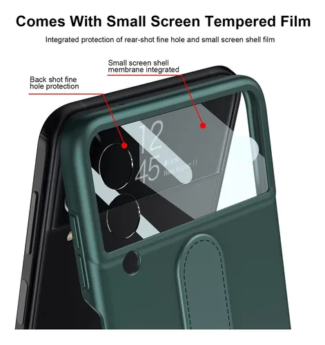 Funda Resistente Con Anillo Para Samsung Z Flip 4 Matcha