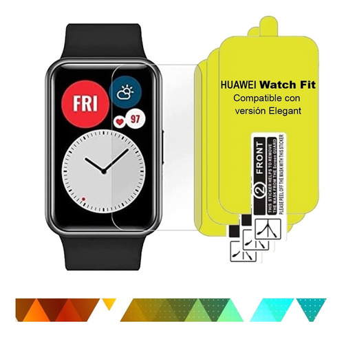 3 Micas Protector Transparente Huawei Watch Fit / Elegant