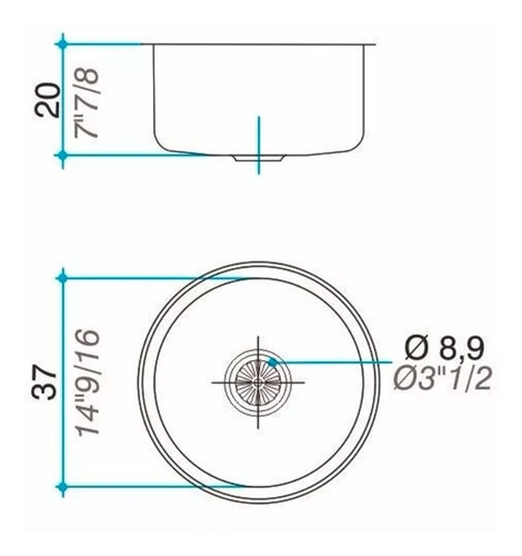 Imagen 3 de 10 de Pileta Simple Cocina 37x20 Johnson Acero O37 At Oferta Envio