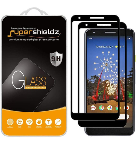 Protector De Pantalla Para Google Pixel 3a Xl Negro 2 Pie...