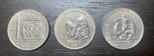 Monedas Conmemorativas Independencia, Revolución Y Mundial (Usado)