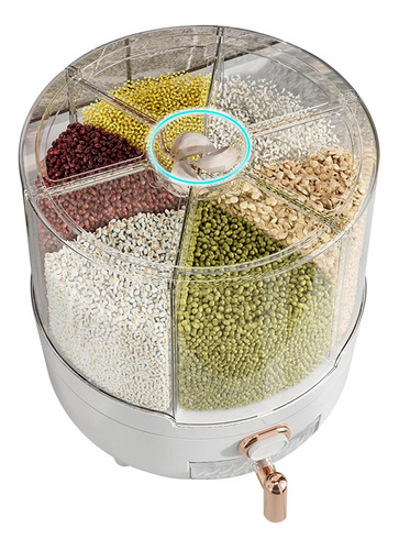 Rice Storage Container | 360 Degree Rotating Clear Dry Food