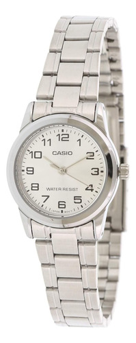 Reloj De Cuarzo De Metal Plateado Ltpv001d-7b De Casio Para 