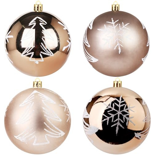 Bolas Decorativas Árbol De Navidad, Set De 4 (dorado C...