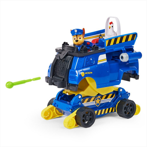 Paw Patrol Rise And Rescue Whell Vehiculo Elevador + Figura Chase Camion Policia