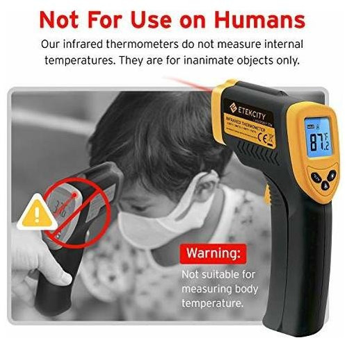 Termometro Infrarrojo De Temperatura Digital Para Cocinar Amarillo