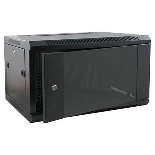 Gabinete Rack Pared 9 Rmu, Pta Vidrio, Cerrado, Extr Y Bande