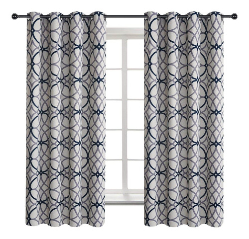 Curtains For Living Room  Geometric Pattern Room Darken...